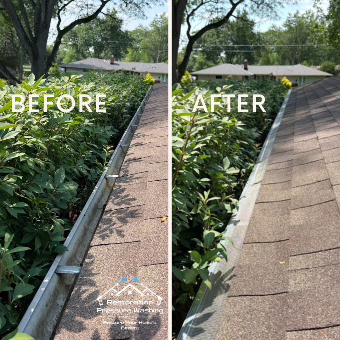 Pro-grade gutter guards fitted to a freshly cleaned gutter