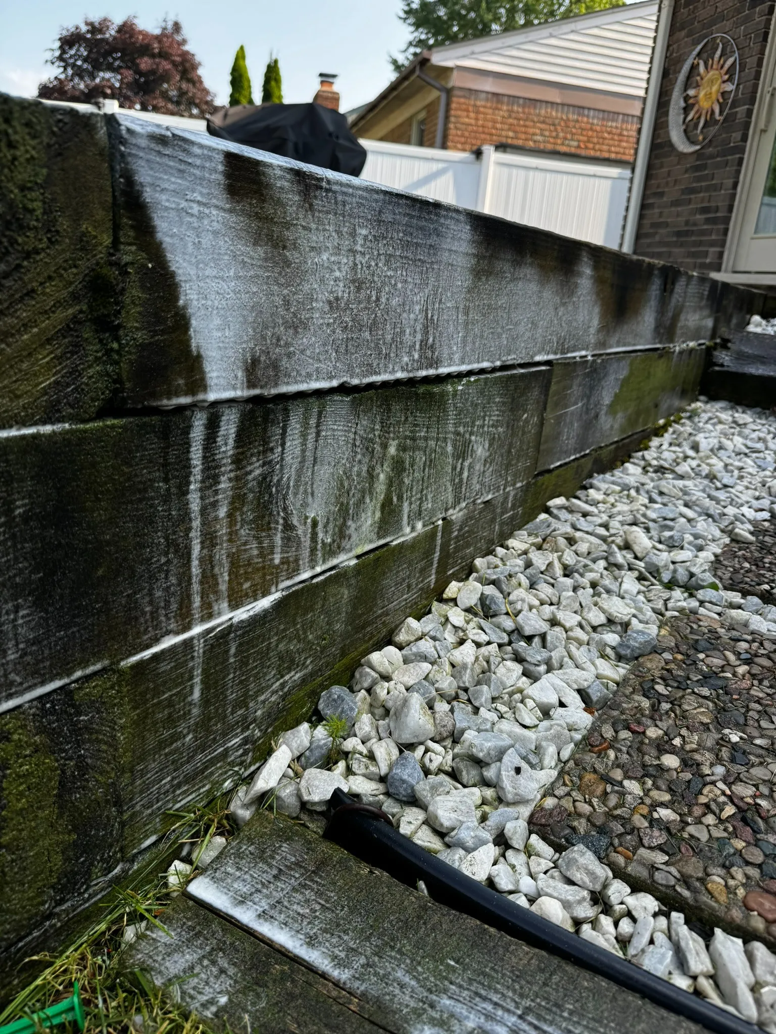 Restoration Pressure Washing on the job in Metro Detroit